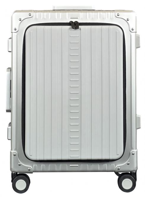 Aleon Business Traveler Slim International Carry-On 21" mit Front Flap Silber