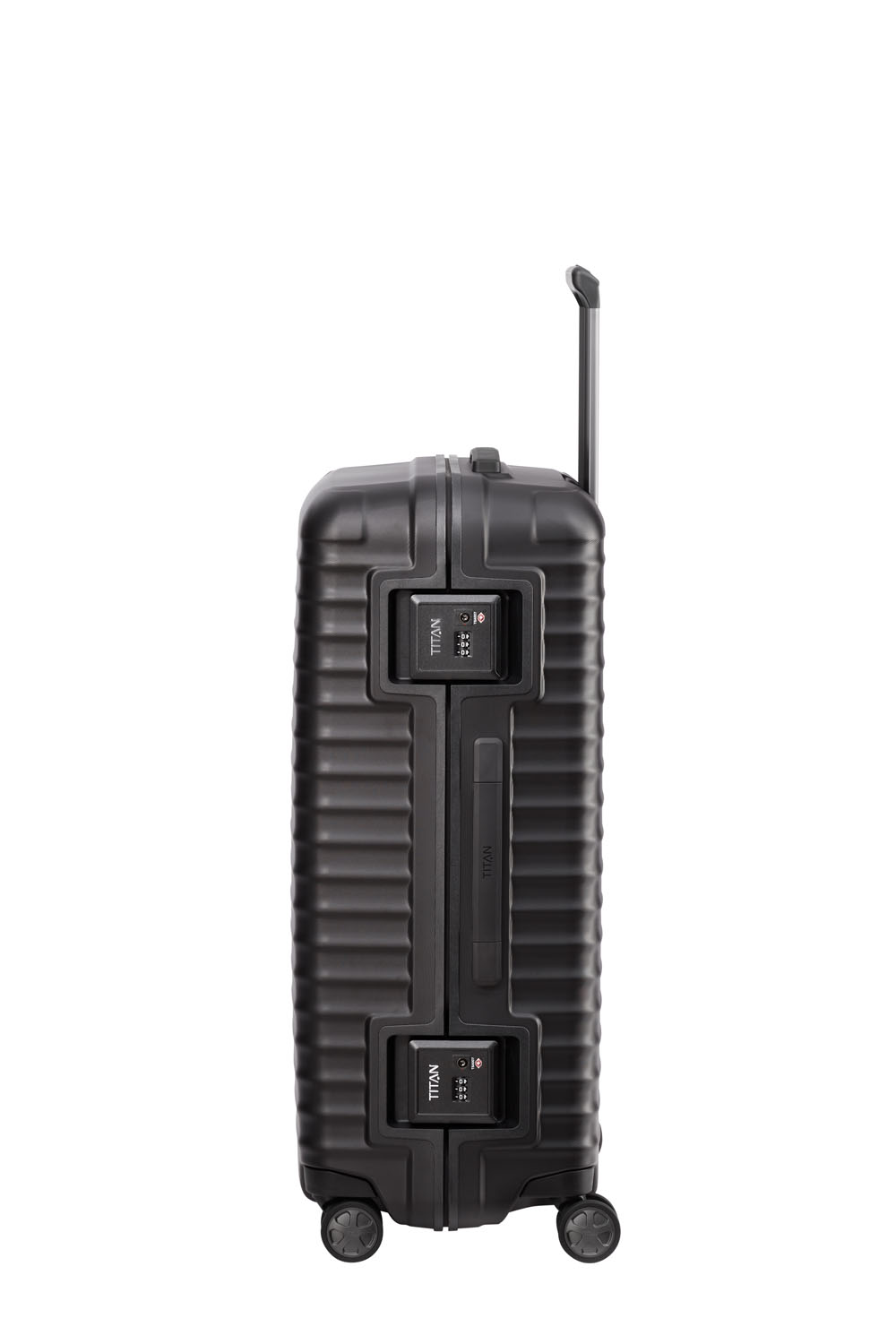 TITAN Litron Frame 4-Rollen Trolley L 75cm + Gratis Hotelgutschein Schwarz