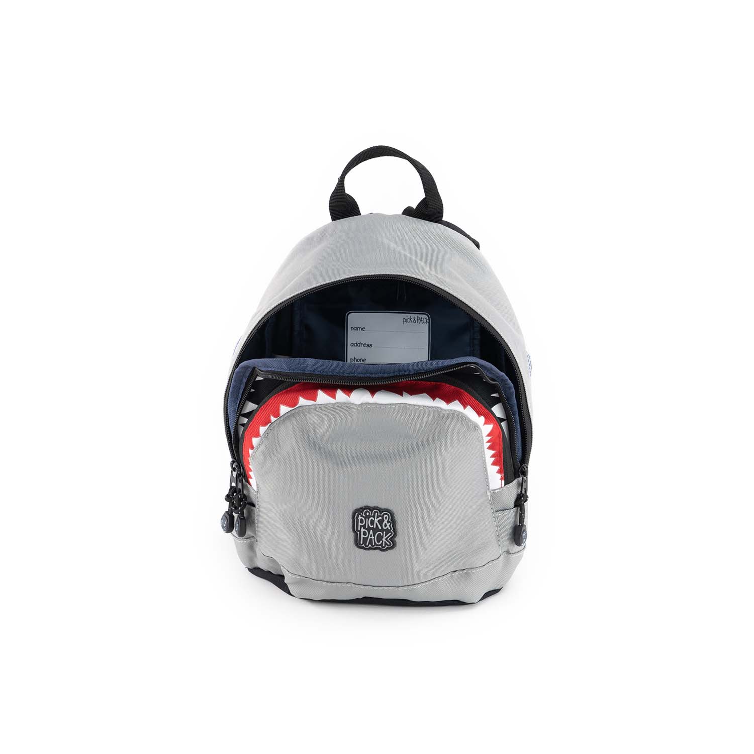 Pick & Pack Shark Shape Backpack S Grey