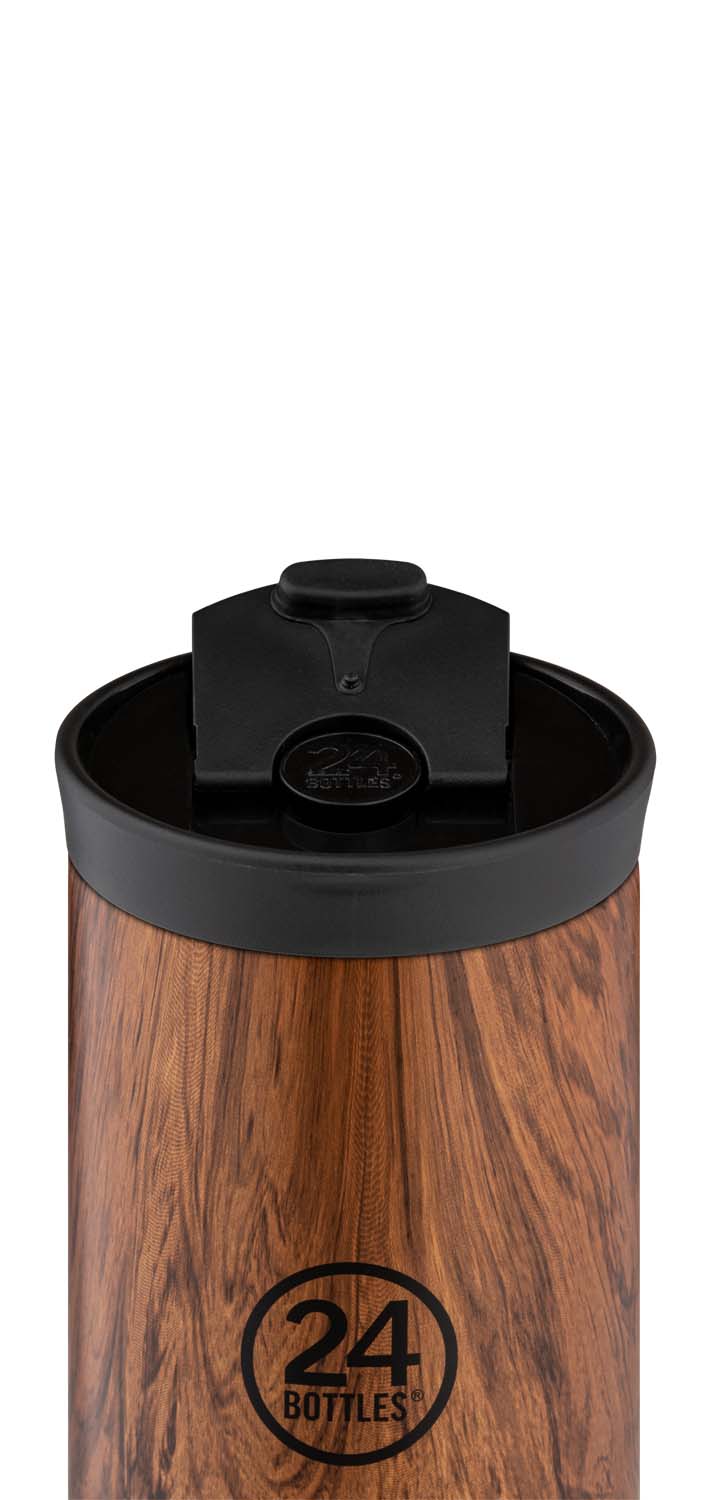 24Bottles® Travel Tumbler Wood 350ml Sequoia Wood