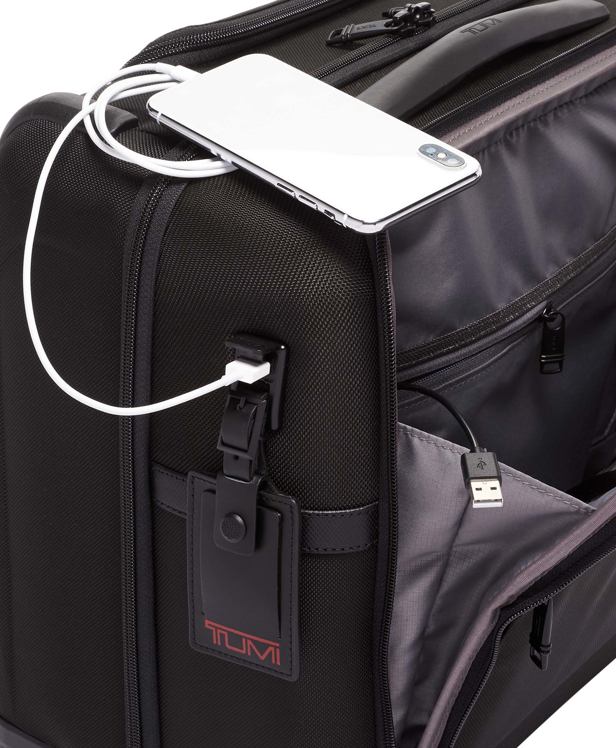 Tumi Alpha 3 Kompakte Aktentasche 4 Rollen + GRATIS HOTELGUTSCHEIN black