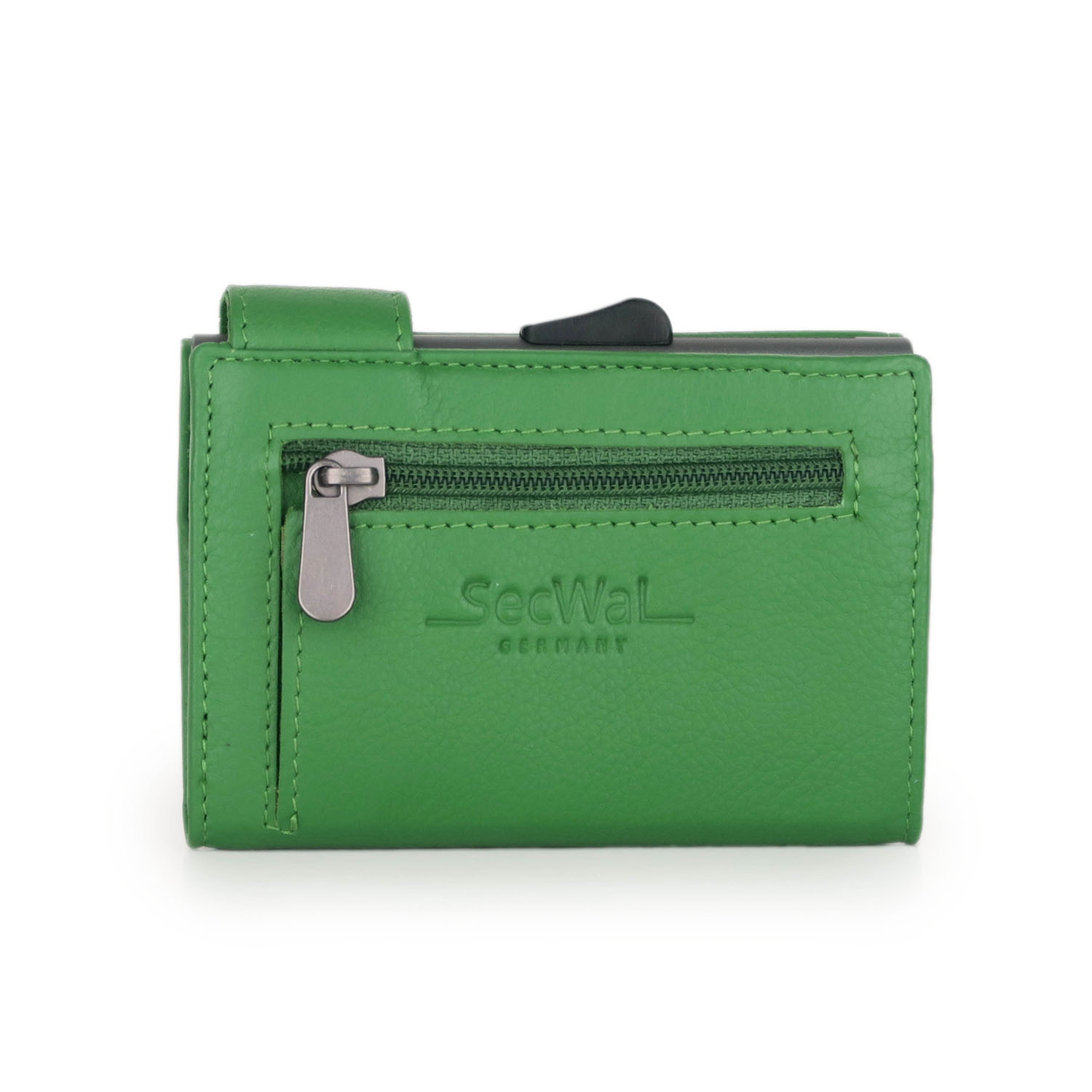 SecWal Matrix Kartenetui mit Münzfach Reißverschluss Grün SecWal Matrix Kartenetui mit Münzfach Reißverschluss Grün