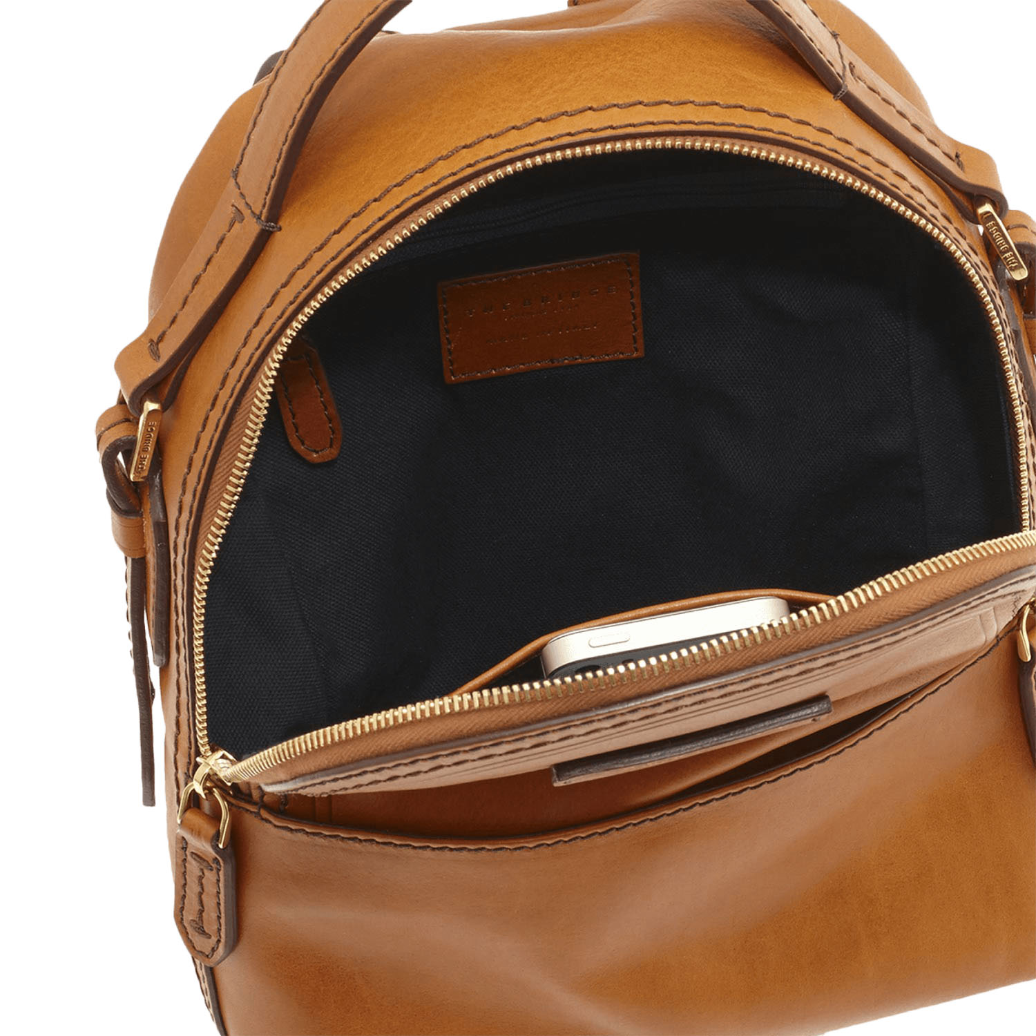 The Bridge Pearldistrict Rucksack 27cm - 04123701 Cognac/Gold The Bridge Pearldistrict Rucksack 27cm - 04123701 Cognac/Gold