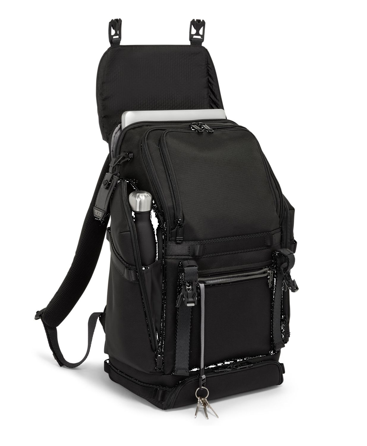 Tumi Alpha Bravo Expedition Rucksack mit Überschlag + GRATIS HOTELGUTSCHEIN Schwarz