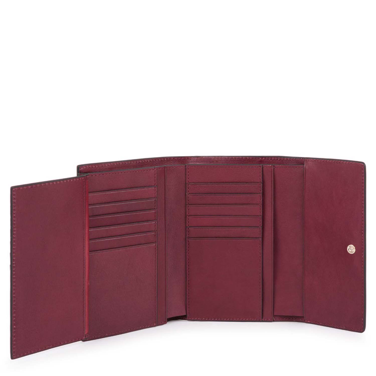 Piquadro Gea Damenbörse mit Kreditkartenfächern, RV-Münzfach burgundy Piquadro Gea Damenbörse mit Kreditkartenfächern, RV-Münzfach burgundy