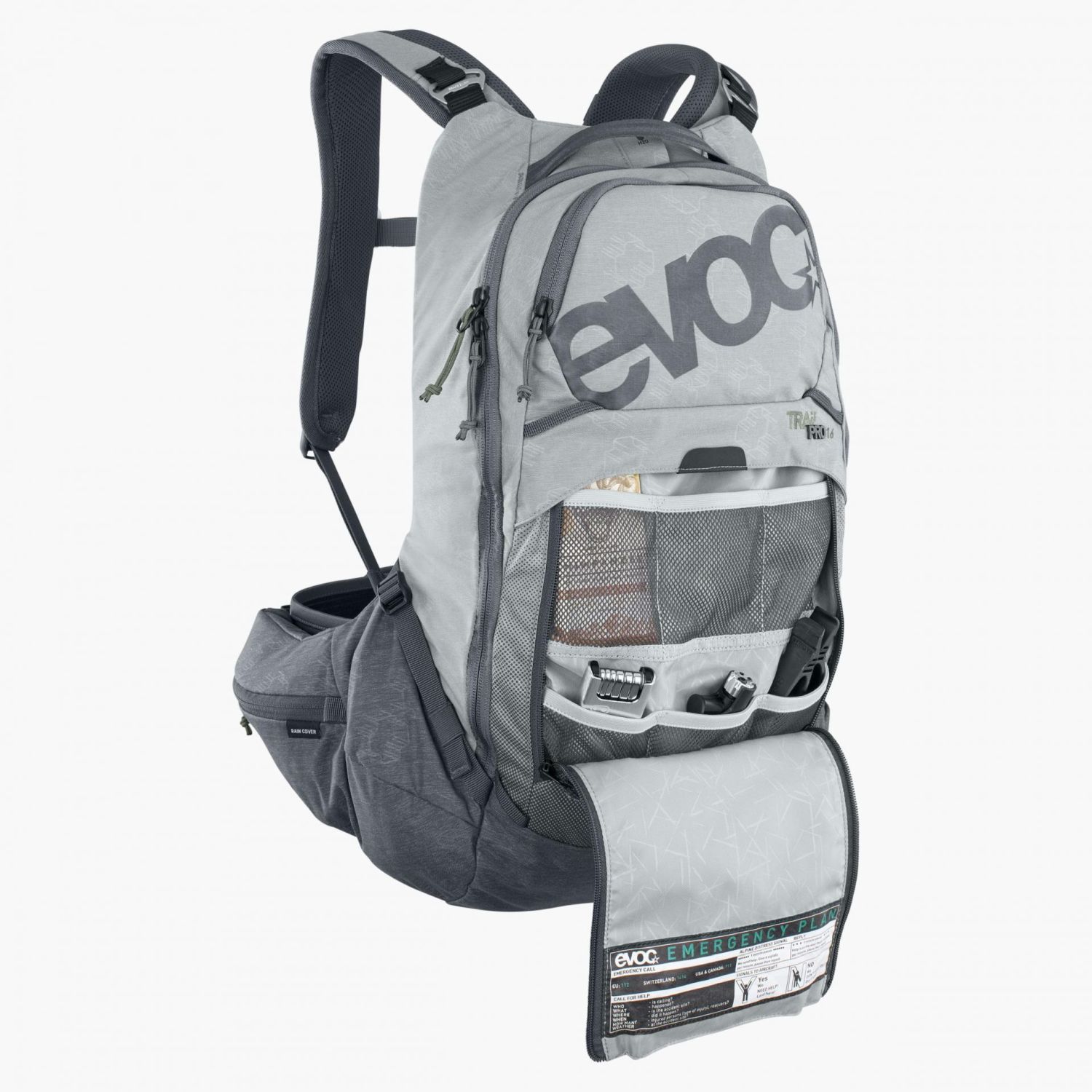 evoc Protector Backpacks Trail Pro 16 S/M Stone - Carbon Grey evoc Protector Backpacks Trail Pro 16 S/M Stone - Carbon Grey