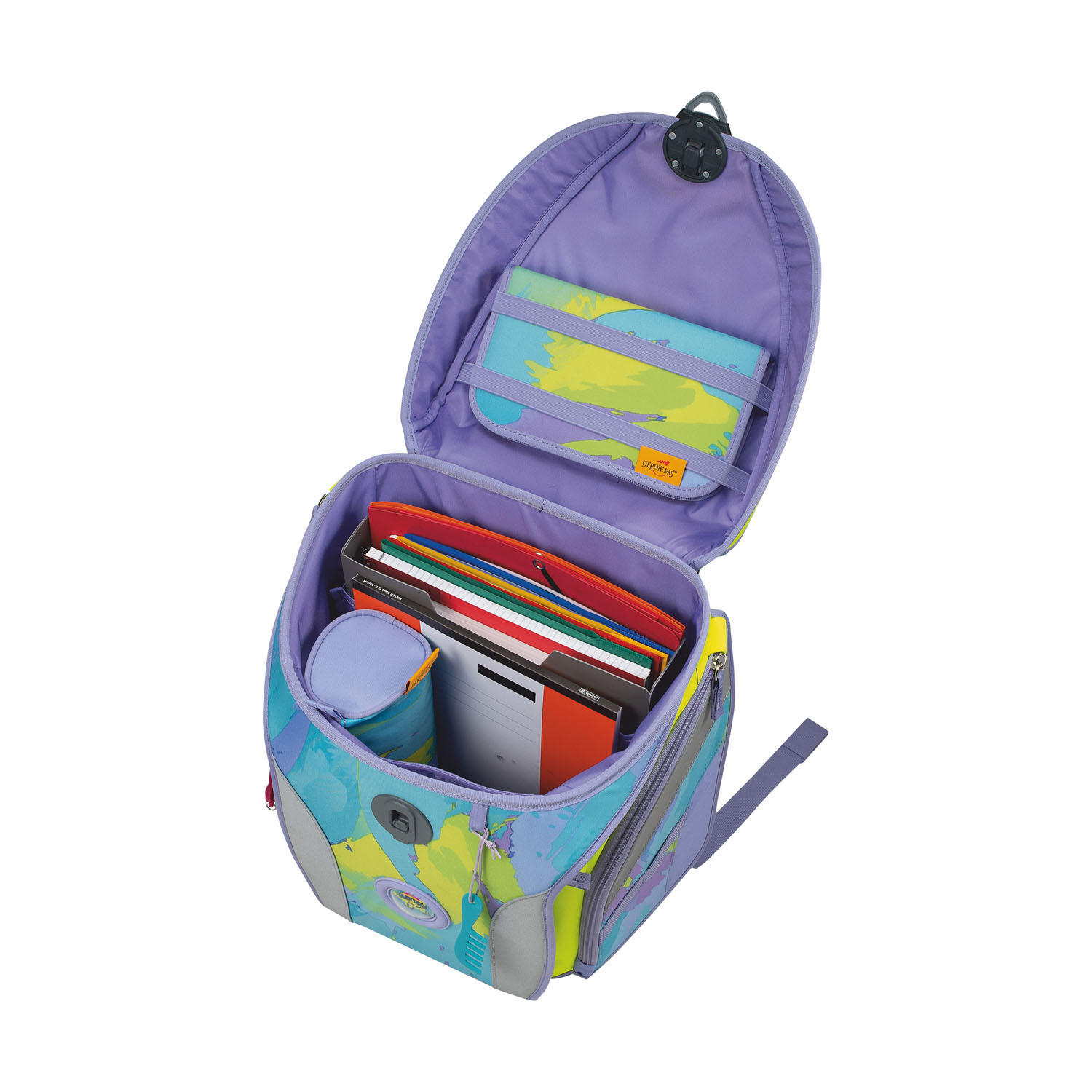 DerDieDas ErgoFlex MAX Schulrucksack-Set 5-teilig mit Sportbeutel Hippie Hair