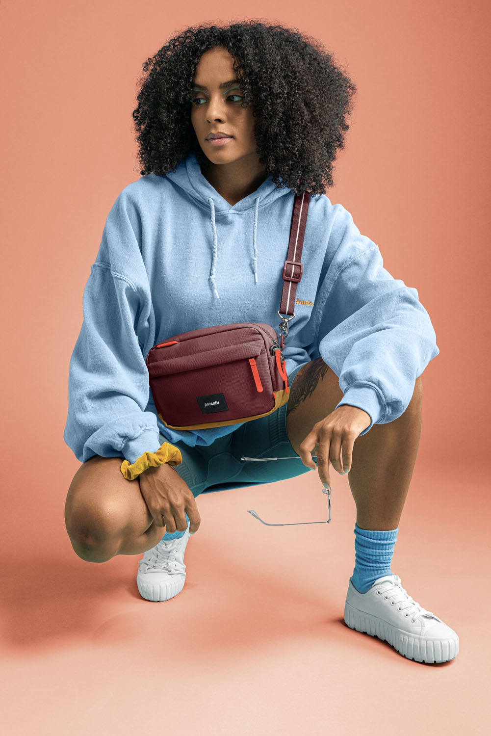 pacsafe GO Anti-Theft Crossbody Bag Garnet Red