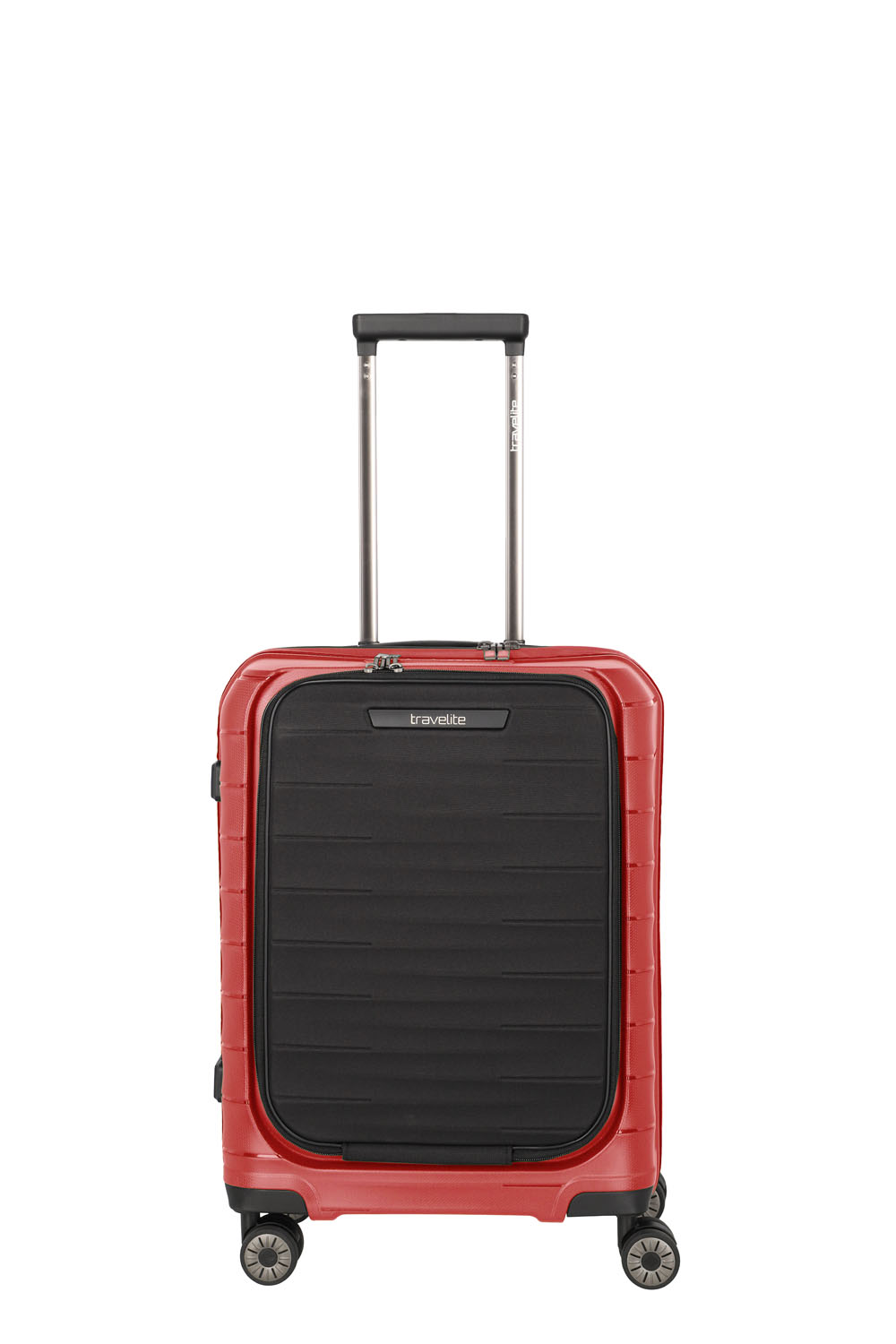 Travelite Mooby Trolley S mit Vortasche, 4-Rollen Rot Travelite Mooby Trolley S mit Vortasche, 4-Rollen Rot