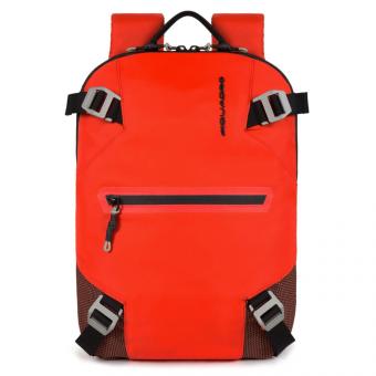 Piquadro PQ-Modular Laptoprucksack 13,3" aus rezykliertem antiviralen Stoff Rot Piquadro PQ-Modular Laptoprucksack 13,3" aus rezykliertem antiviralen Stoff Rot