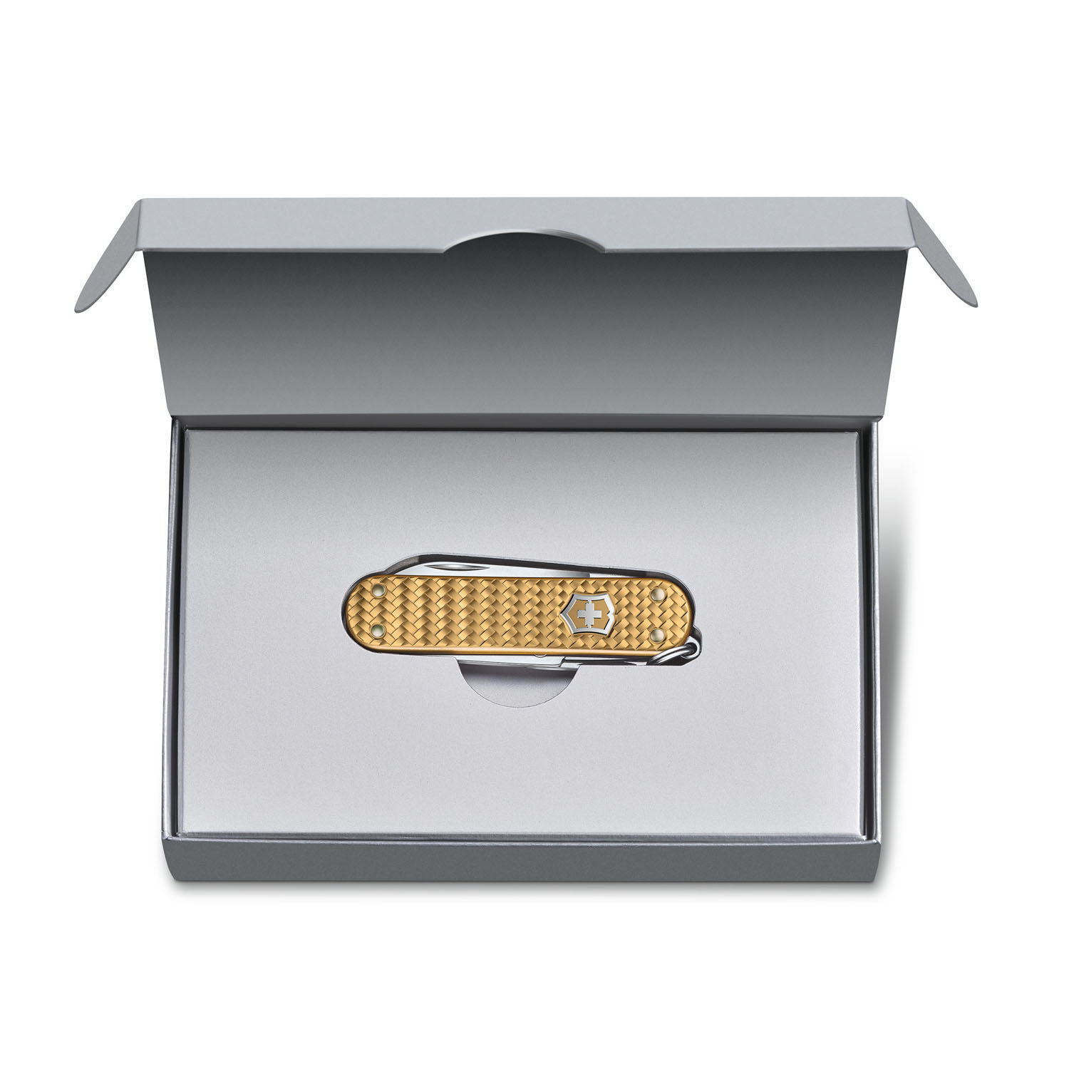 Victorinox Classic SD Precious Alox Kollektion, kleines Taschenmesser Brass Gold