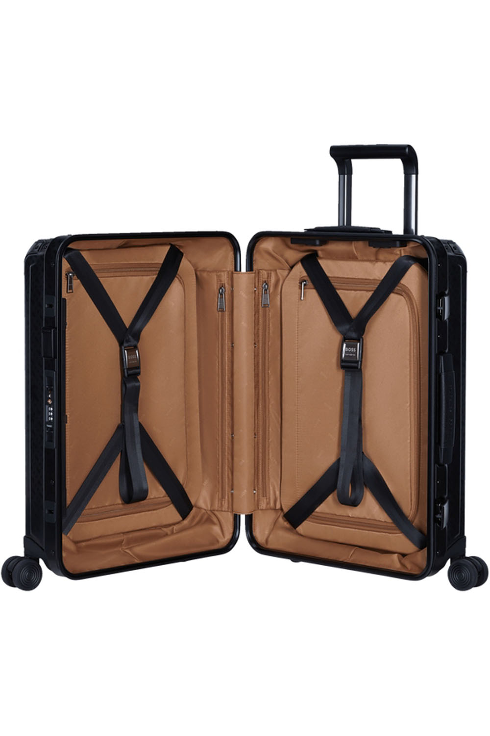 Samsonite BOSS Trolley mit 4 Rollen 55cm Graphite Monogram Samsonite BOSS Trolley mit 4 Rollen 55cm Graphite Monogram