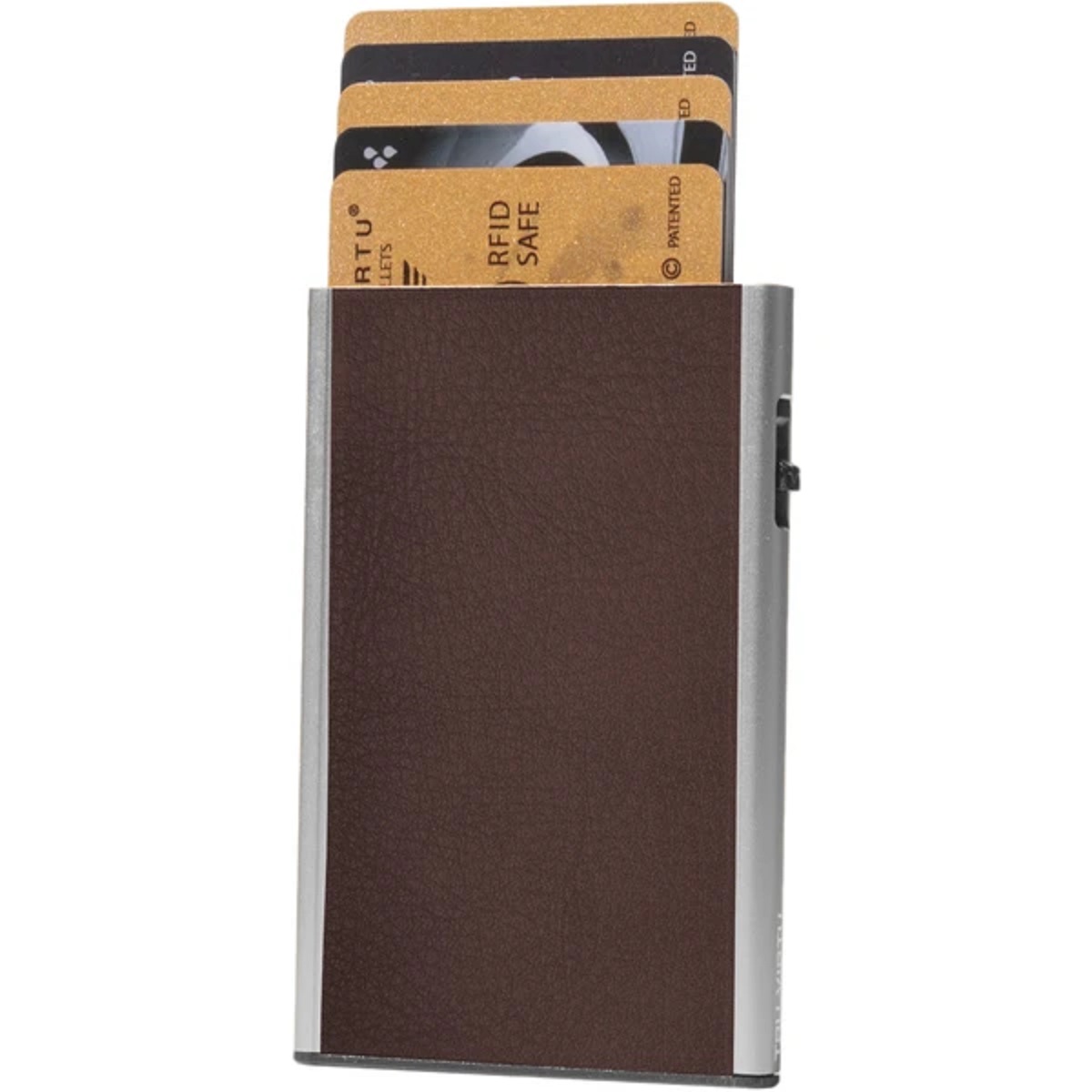 Tru Virtu Click & Slide Kreditkartenetui aus Leder Nappa Chestnut/Silver Tru Virtu Click & Slide Kreditkartenetui aus Leder Nappa Chestnut/Silver