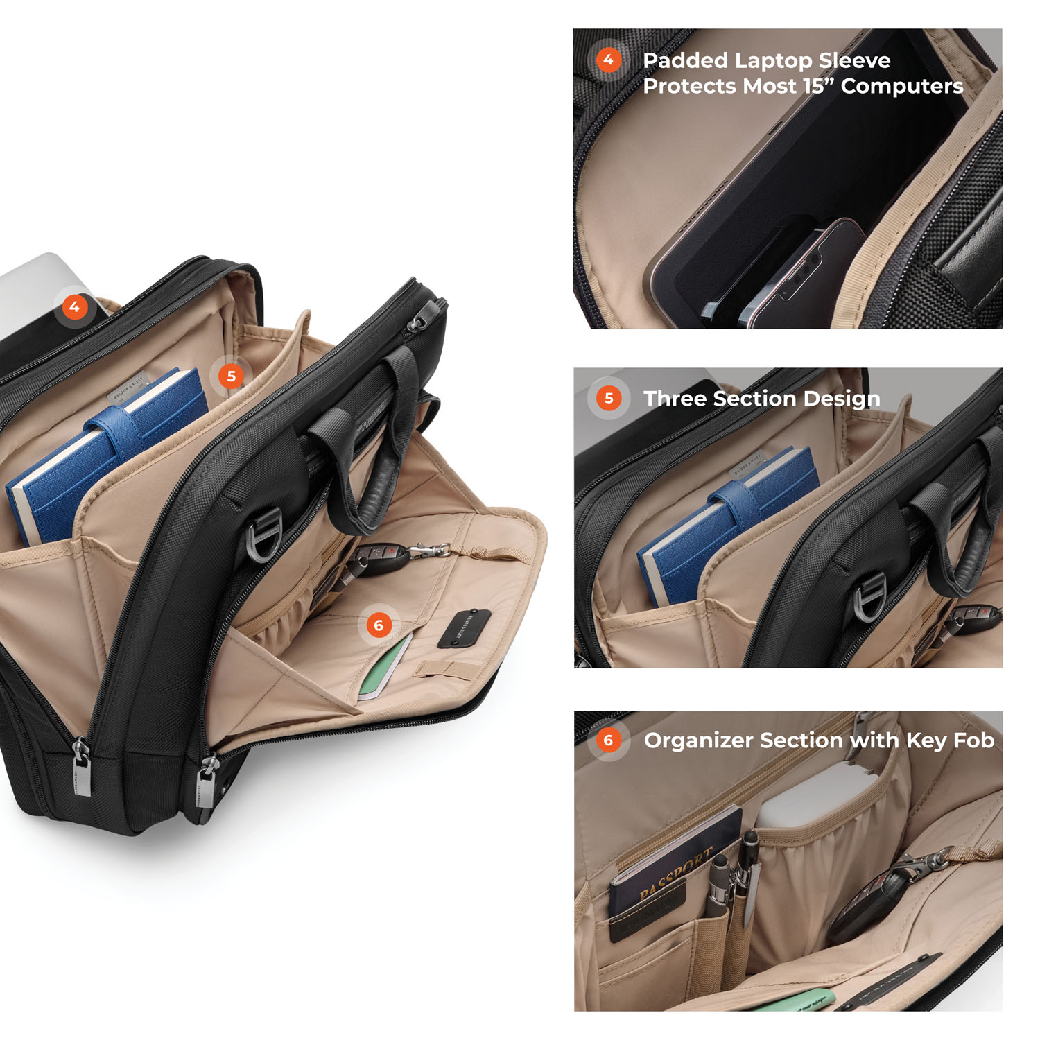 Briggs & Riley Business 2.0 Medium Expandable Brief Black