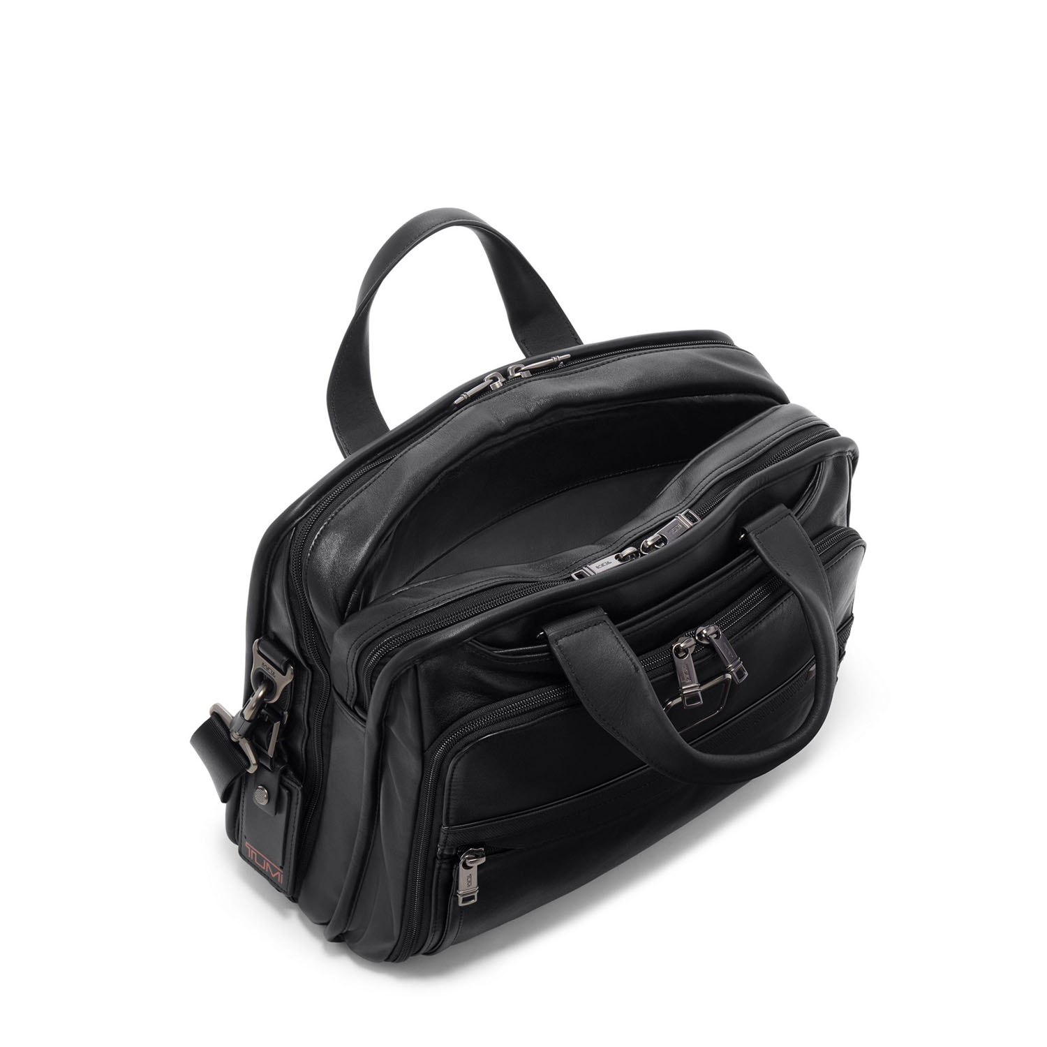 Tumi Alpha 3 Organizer Leder-Aktentasche 15" + GRATIS HOTELGUTSCHEIN Black Tumi Alpha 3 Organizer Leder-Aktentasche 15" + GRATIS HOTELGUTSCHEIN Black