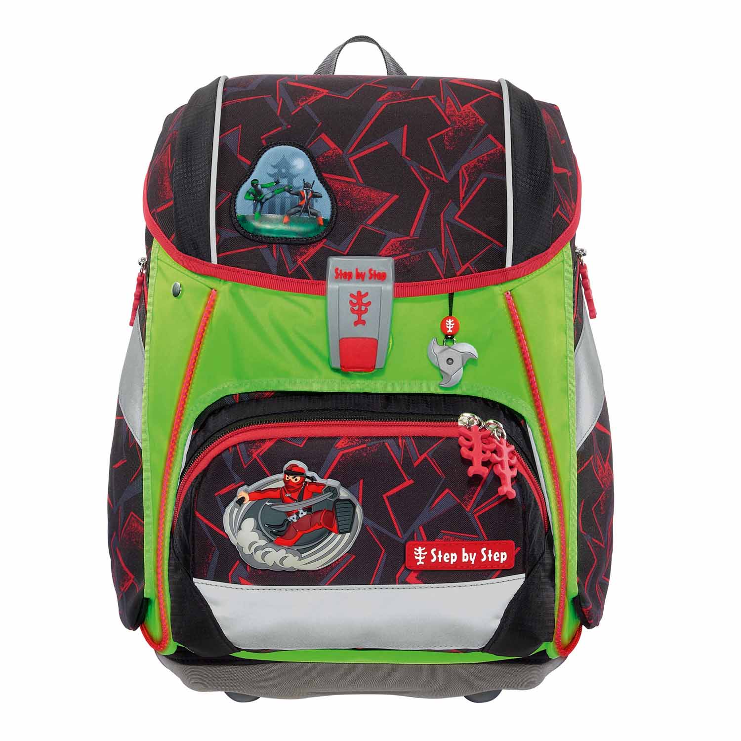 Step by Step Schulzubehör LED Neon Pull-Over, Reflektorüberzug mit LED-Leuchteffekt für 2IN1 PLU Schulranzen Grün Step by Step Schulzubehör LED Neon Pull-Over, Reflektorüberzug mit LED-Leuchteffekt für 2IN1 PLU Schulranzen Grün