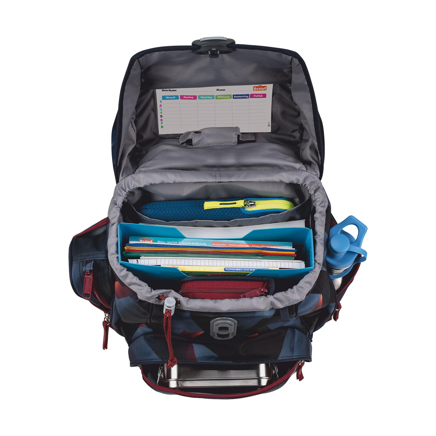 Scout Alpha Exklusiv LED Schulranzen-Set 4-teilig Gravity