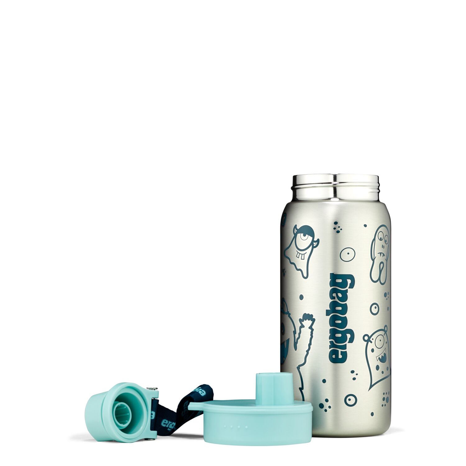 ergobag Schulzubehör Edelstahl Trinkflasche 500ml -2024 Petrol