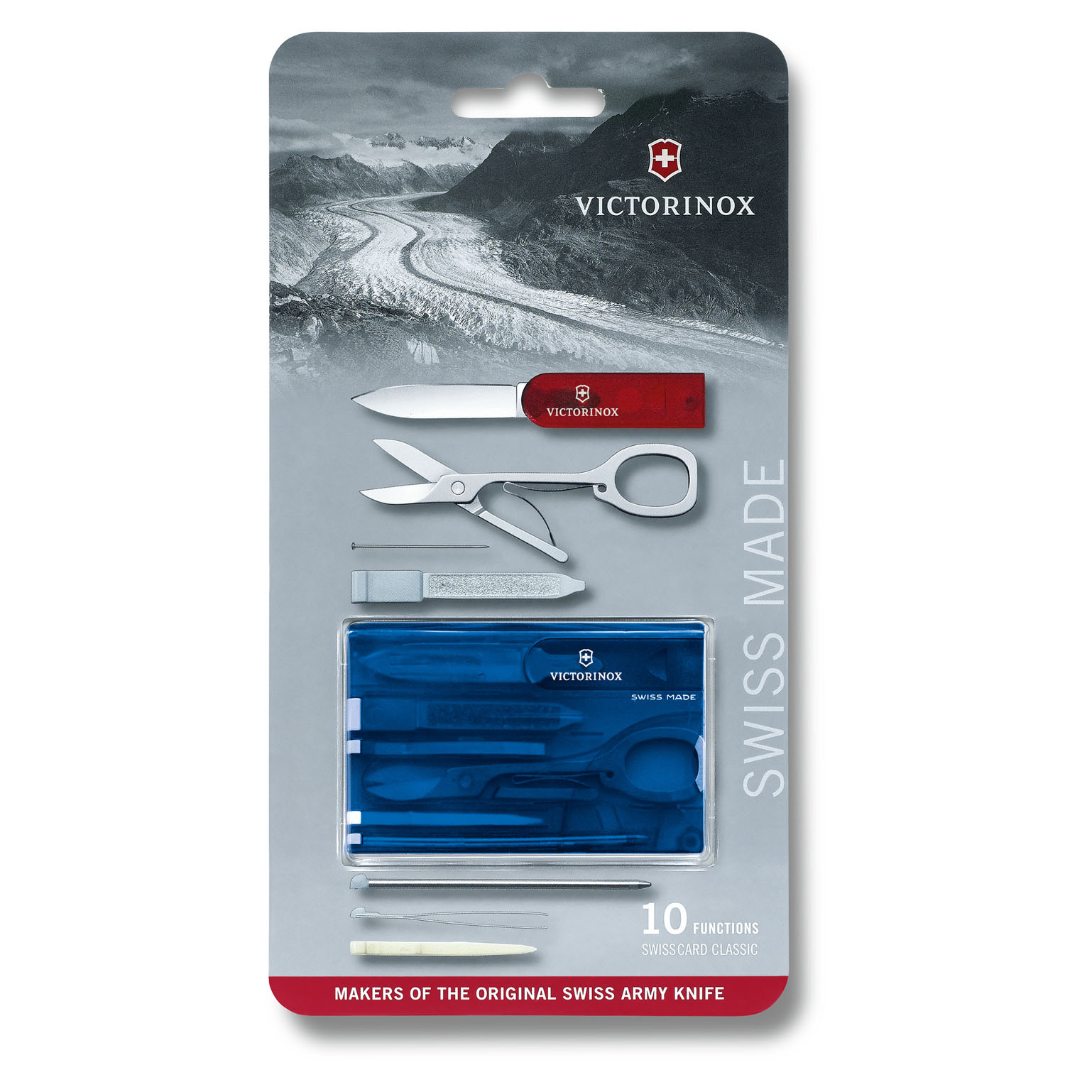Victorinox Swiss Card Classic, 10 Funktionen blau transparent Victorinox Swiss Card Classic, 10 Funktionen blau transparent