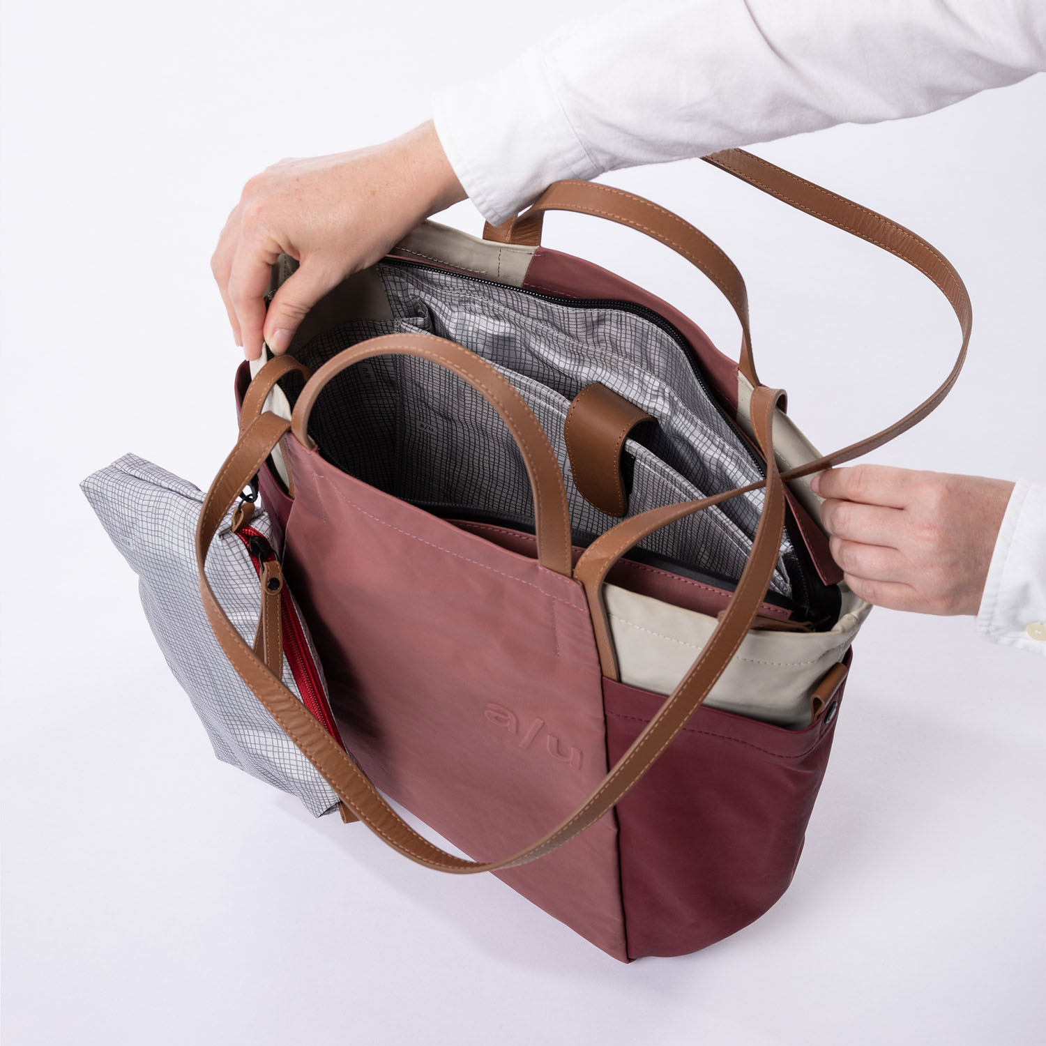 aunts & uncles Japan Takamatsu Shopper mit 13" Notebookfach apple butter/cabernet/dust