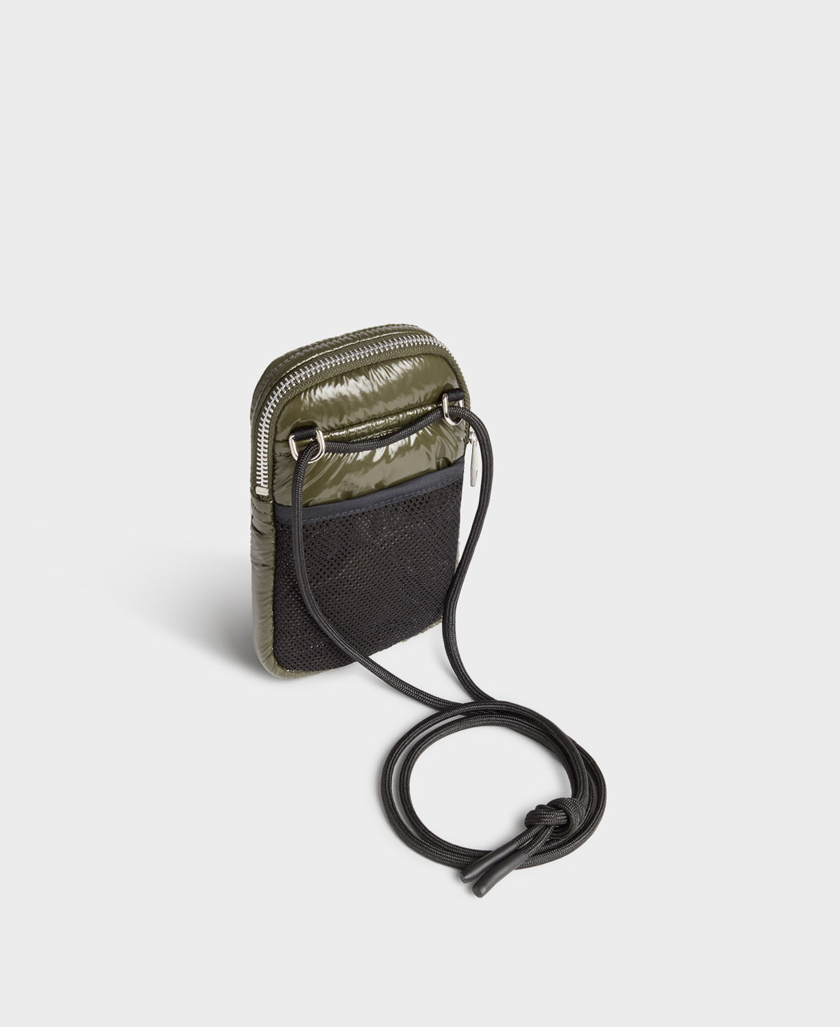 Wouf Quilted Collection Crossbody Phone Bag -Glossy Cypress