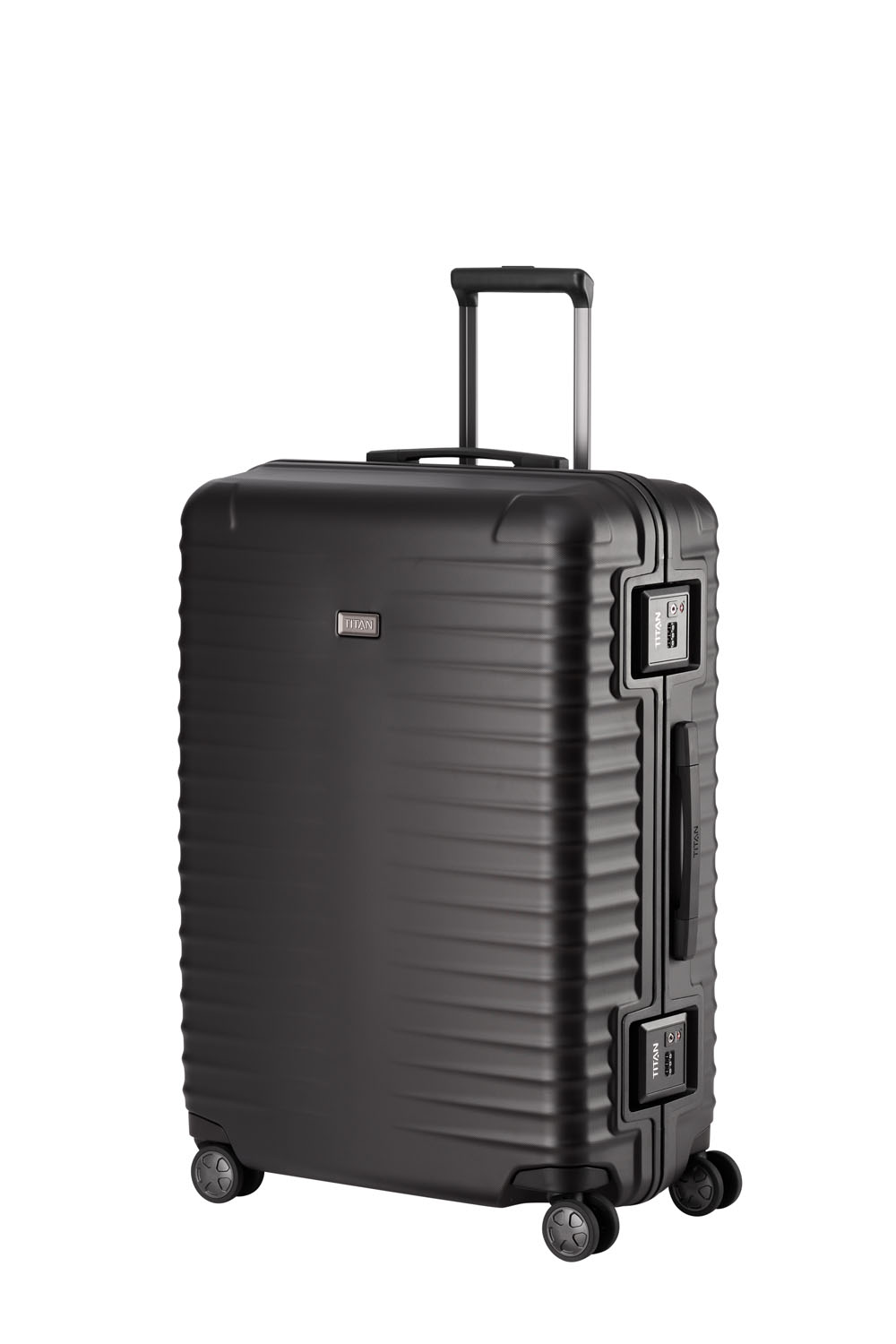 TITAN Litron Frame 4-Rollen Trolley L 75cm + Gratis Hotelgutschein Schwarz