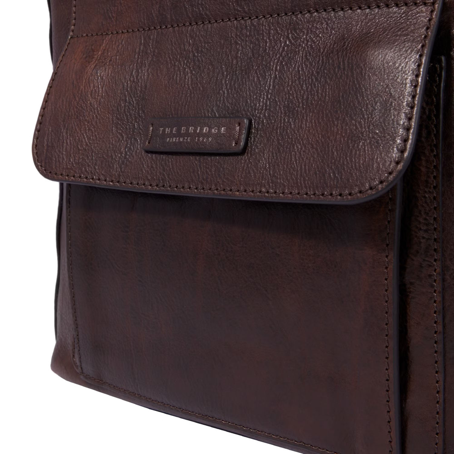 The Bridge Alberto Wild Leder-Rucksack 40cm Kastanie/Ruthenium