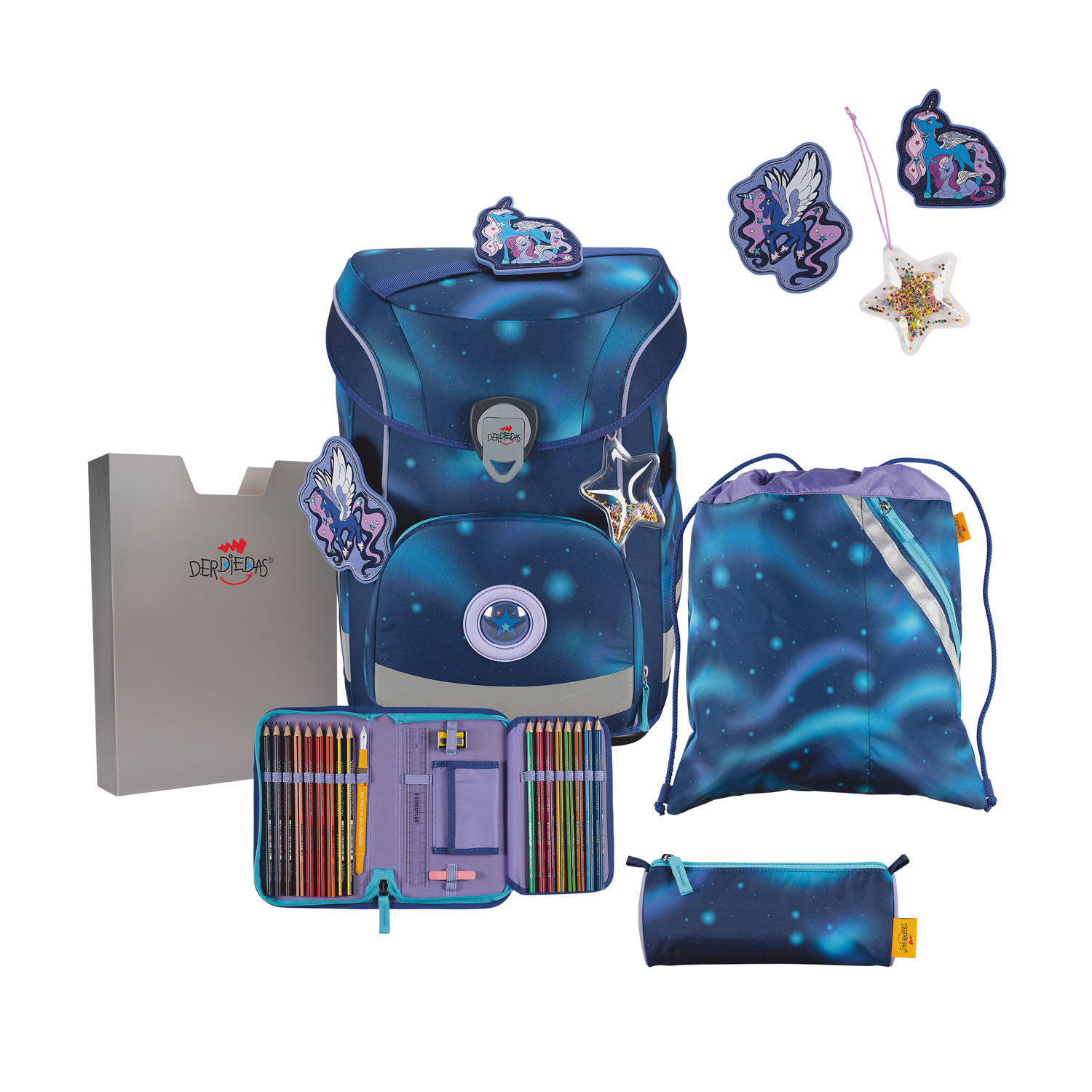 DerDieDas ErgoFlex EASY Schulrucksack-Set 5-teilig mit Sportbeutel