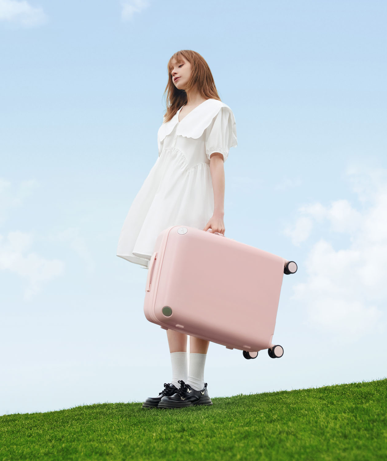 ECHOLAC Panda Koffer S 4-Rollen Crystal Pink