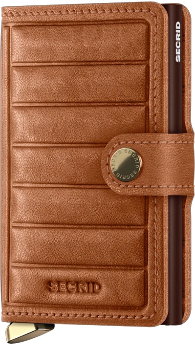 Secrid Miniwallet Premium Emboss MEl-Lines Cognac