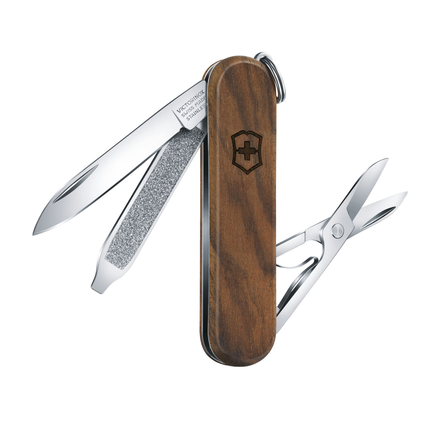 Victorinox Classic SD Wood, 5 Funktionen, kleines Taschenmesser Braun Victorinox Classic SD Wood, 5 Funktionen, kleines Taschenmesser Braun