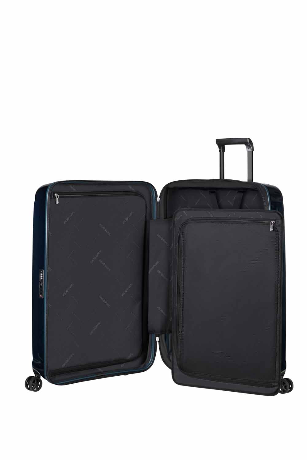 Samsonite Nuon Trolley mit 4 Rollen erweiterbar 75cm + GRATIS HOTELGUTSCHEIN Metallic Dark Blue Samsonite Nuon Trolley mit 4 Rollen erweiterbar 75cm + GRATIS HOTELGUTSCHEIN Metallic Dark Blue