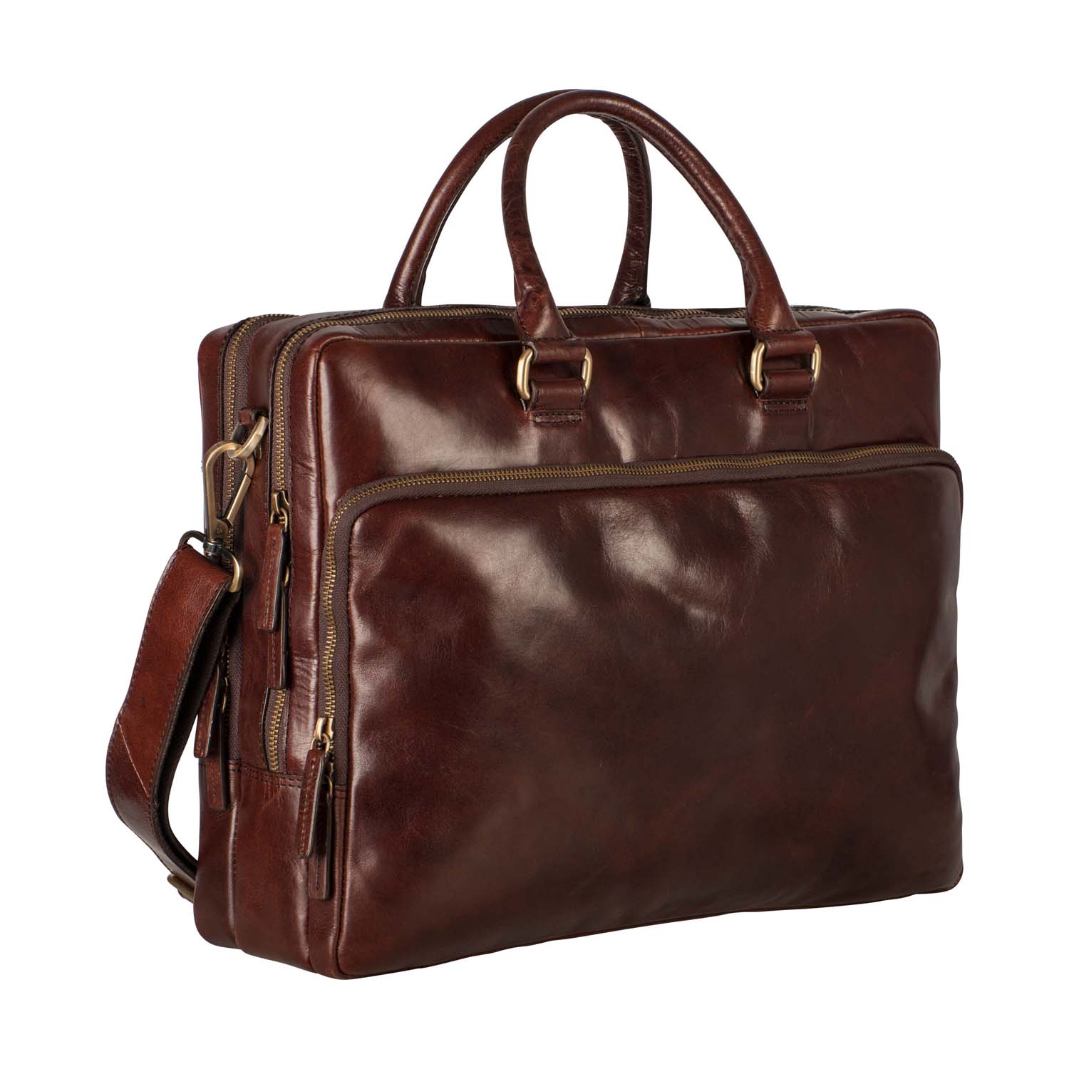 Leonhard Heyden Cambridge Leder-RV-Aktentasche 2-Fächer mit Laptopfach 15" rotbraun Leonhard Heyden Cambridge Leder-RV-Aktentasche 2-Fächer mit Laptopfach 15" rotbraun