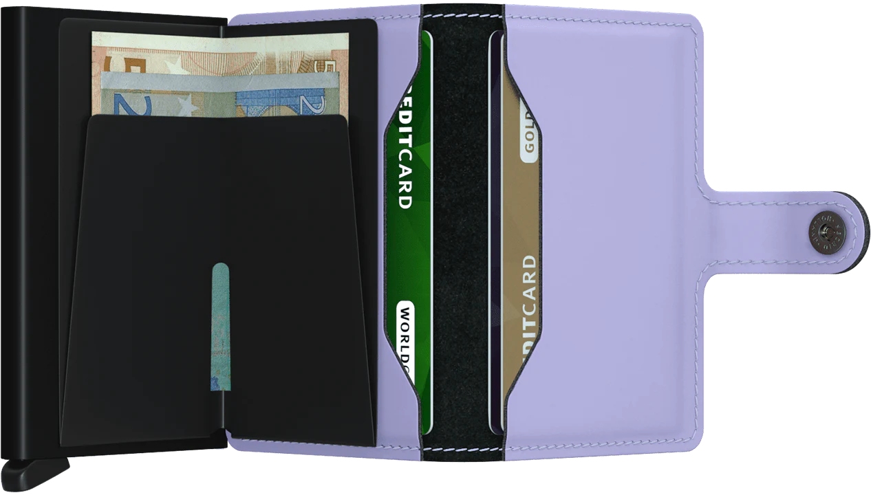 Secrid Miniwallet Matte MM-Lilac-Black Secrid Miniwallet Matte MM-Lilac-Black