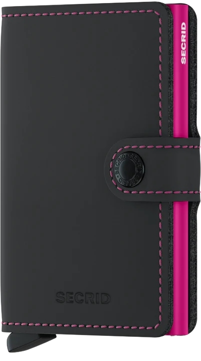 Secrid Miniwallet Matte MM-Black & Fuchsia