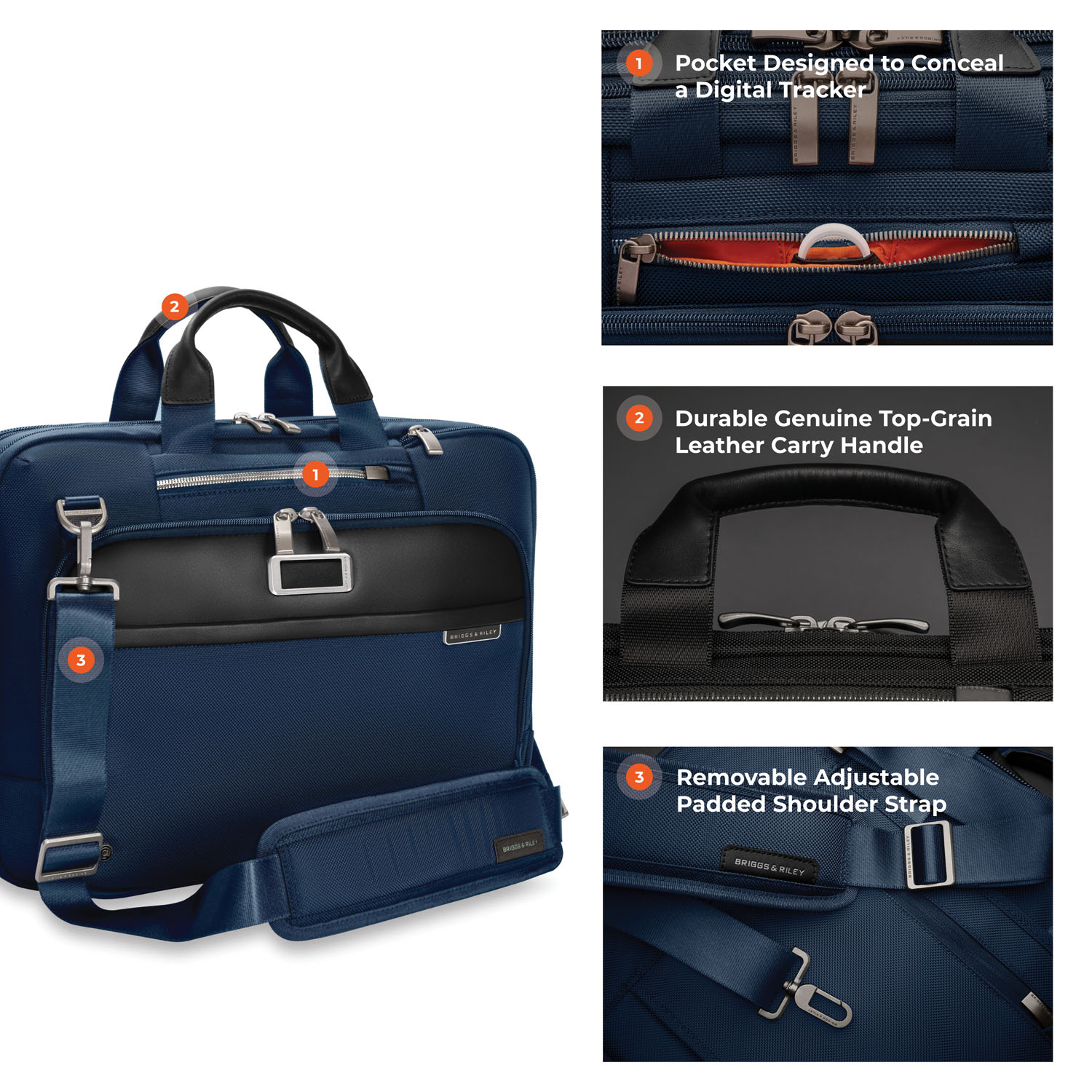 Briggs & Riley Business 2.0 Medium Expandable Brief Navy Briggs & Riley Business 2.0 Medium Expandable Brief Navy