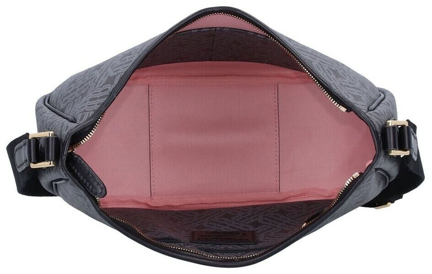 The Bridge Anna Leder-Umhängetasche Schwarz/Gold