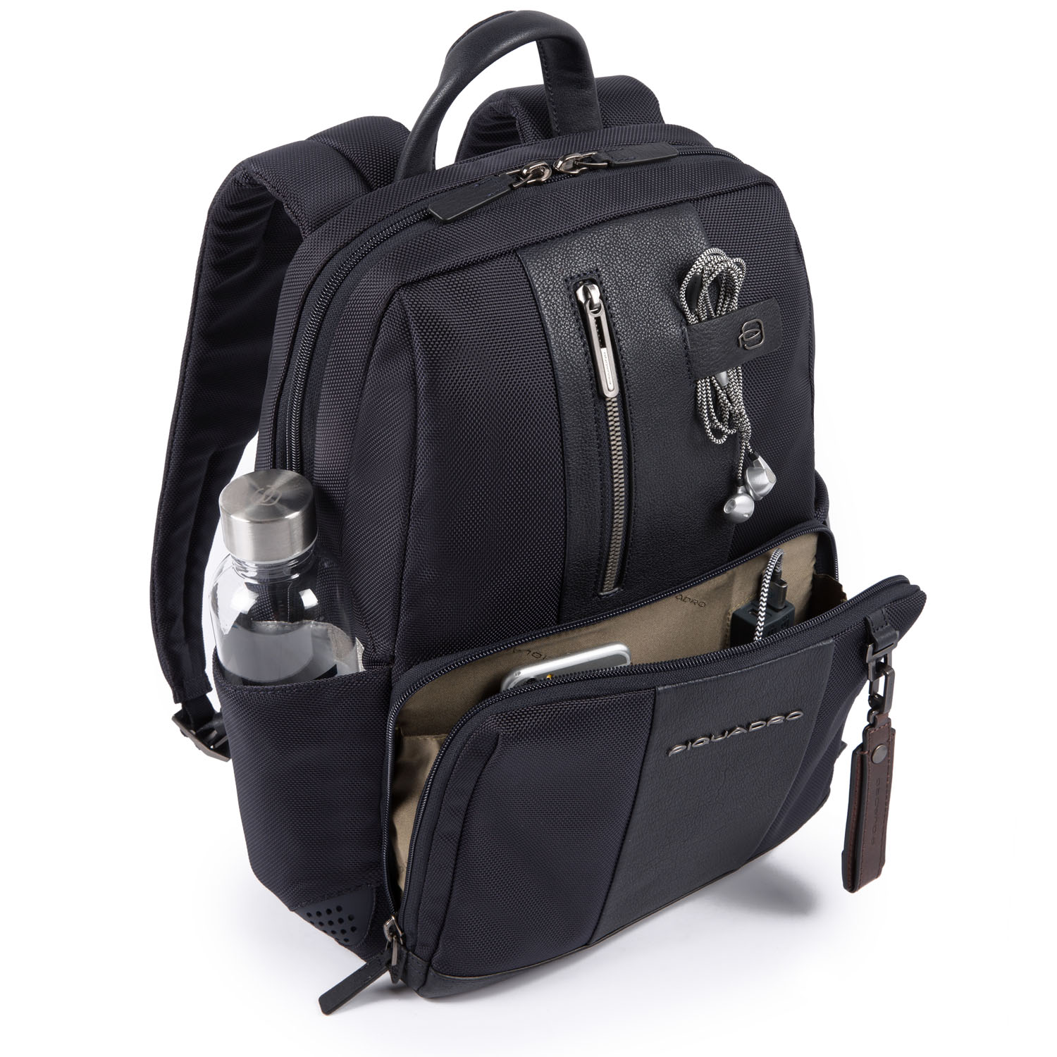 Piquadro Brief Laptoprucksack mit iPad-Fach schwarz Piquadro Brief Laptoprucksack mit iPad-Fach schwarz