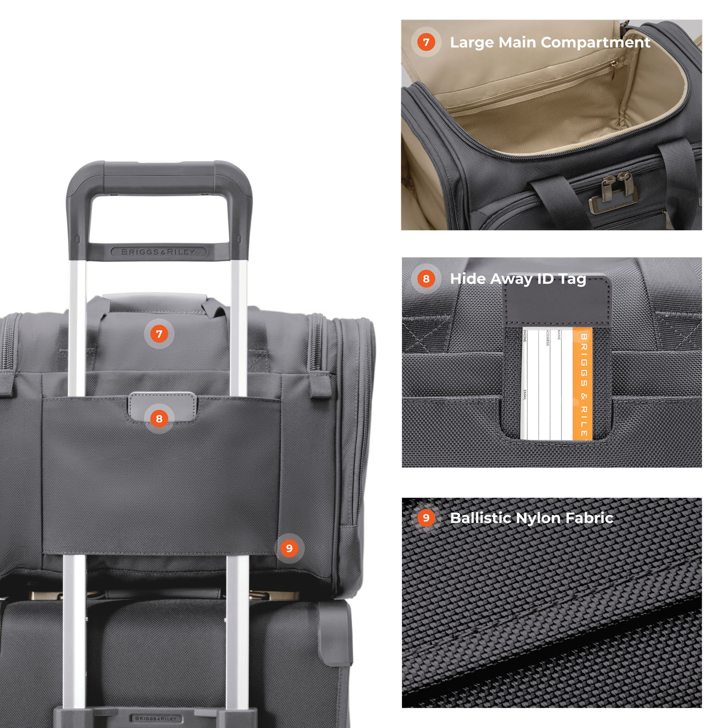 Briggs & Riley Baseline Limited Edition Underseat Duffle Steel Grey Briggs & Riley Baseline Limited Edition Underseat Duffle Steel Grey