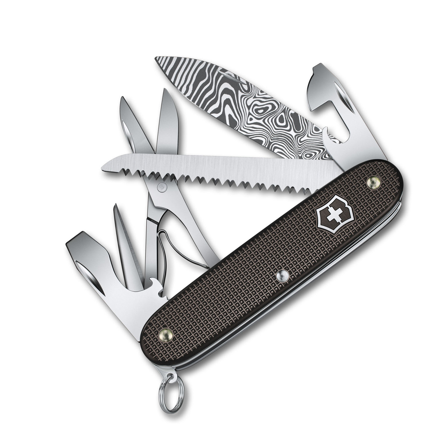 Victorinox Farmer X Alox Damast Limited Edition 2024 Dunkelbraun Victorinox Farmer X Alox Damast Limited Edition 2024 Dunkelbraun