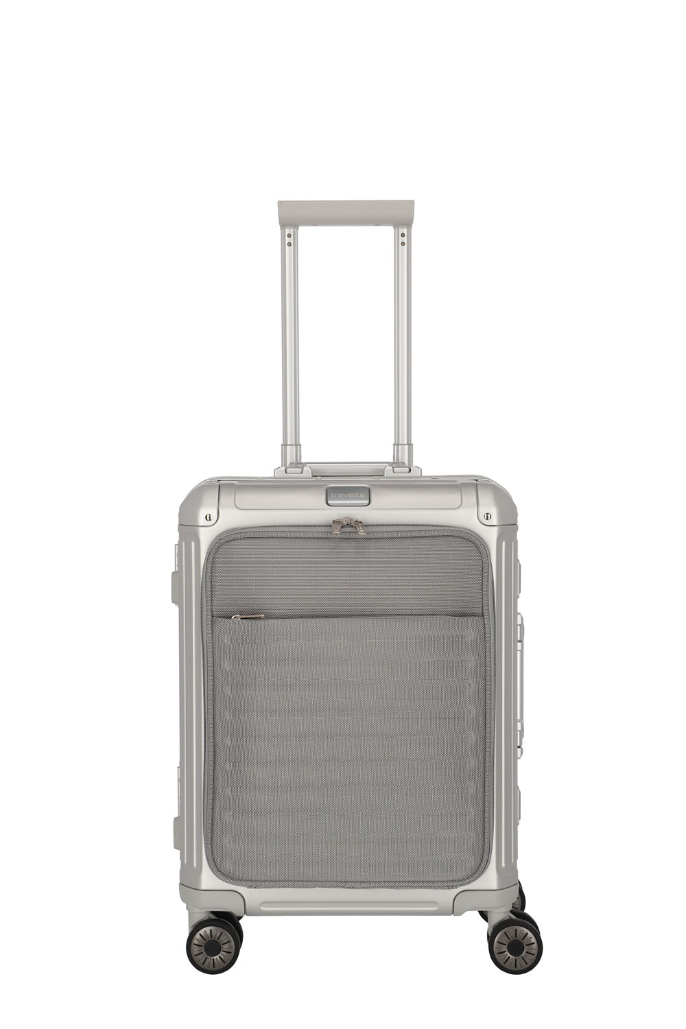 Travelite Next Trolley S 4-Rad mit Vortasche Silber