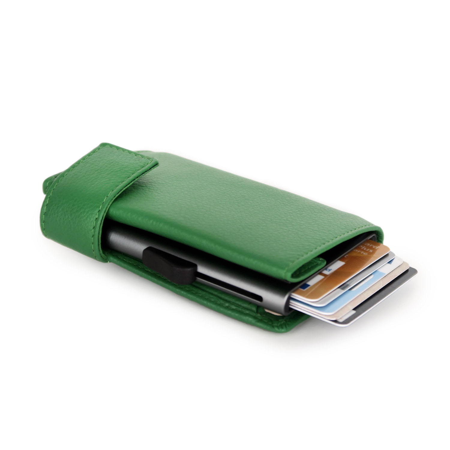 SecWal Matrix Kartenetui mit Münzfach Reißverschluss Grün SecWal Matrix Kartenetui mit Münzfach Reißverschluss Grün