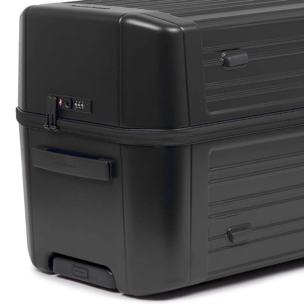 Piquadro PQ-Light Hartschalen Trolley in Trunk-Format mit vier Rolle matt black