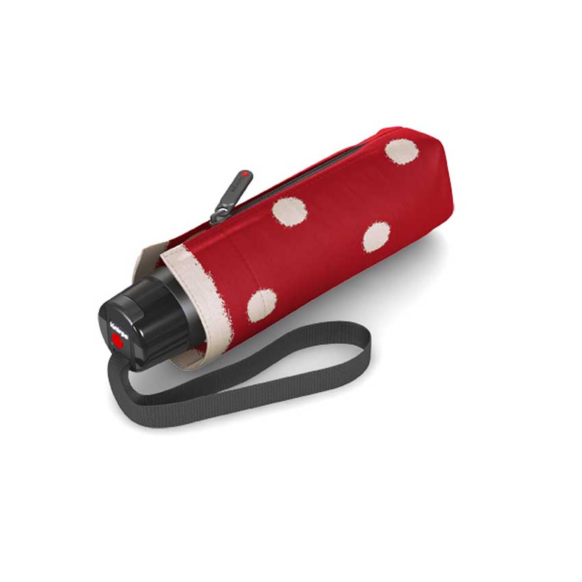 Knirps T.010 Small Manual Taschenschirm Dots Art Red Knirps T.010 Small Manual Taschenschirm Dots Art Red
