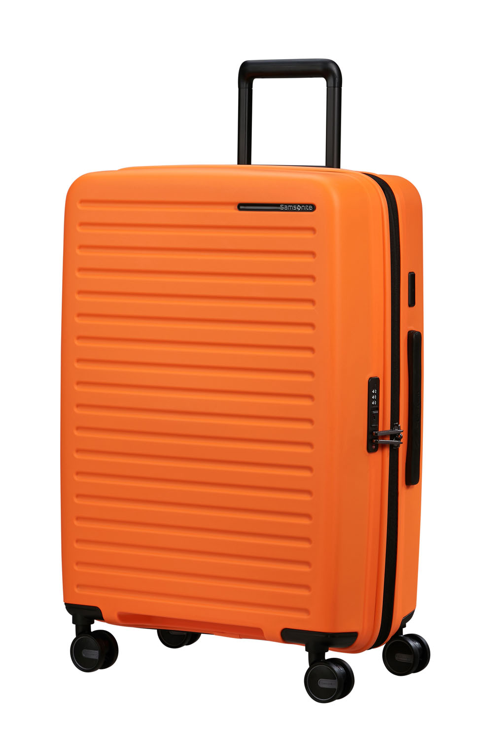 Samsonite Restackd Trolley mit 4 Rollen erweiterbar 68cm + GRATIS HOTELGUTSCHEIN Papaya