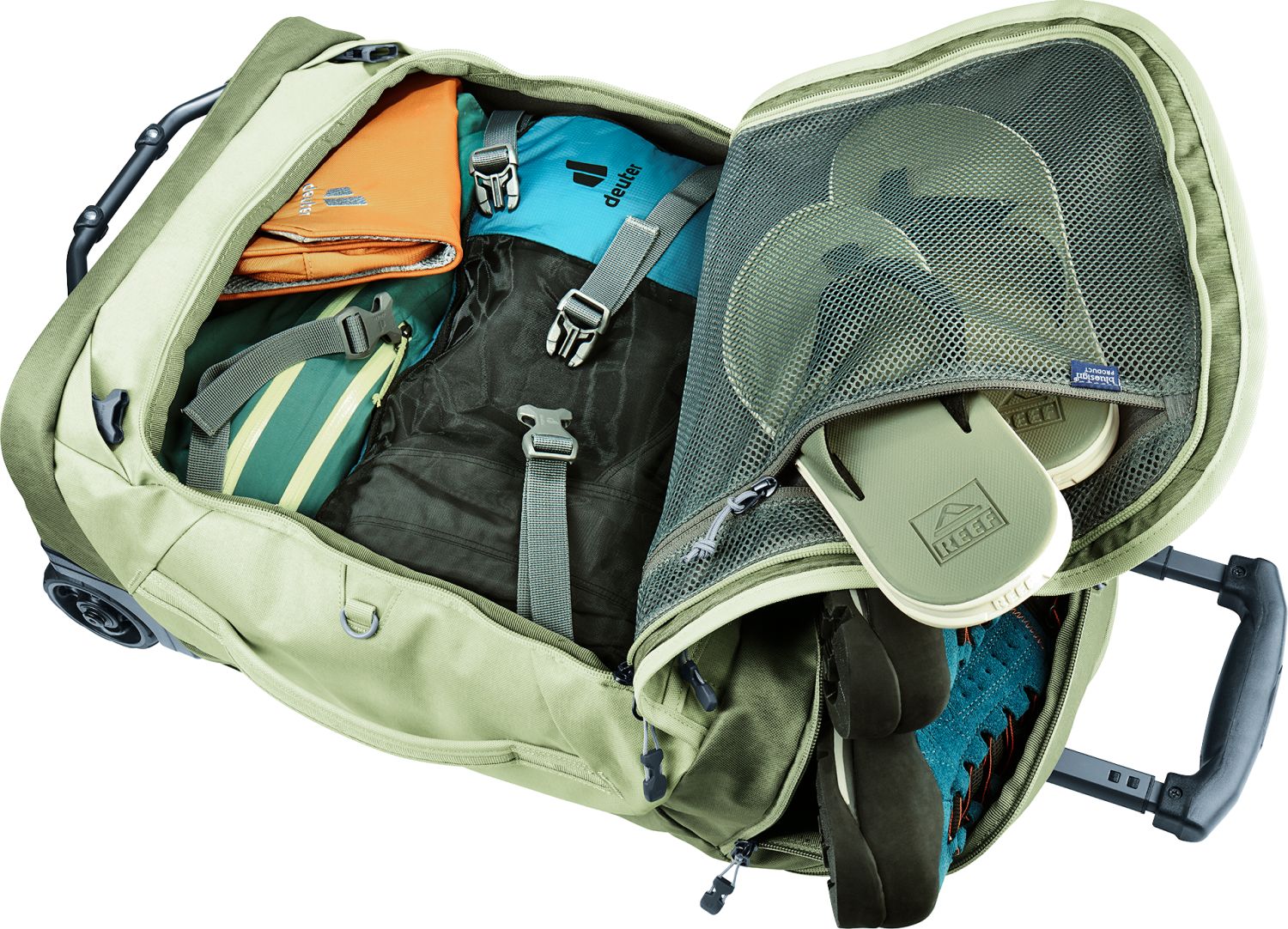 Deuter Duffel Pro Movo 36 Reisetasche auf Rollen mineral-grove Deuter Duffel Pro Movo 36 Reisetasche auf Rollen mineral-grove