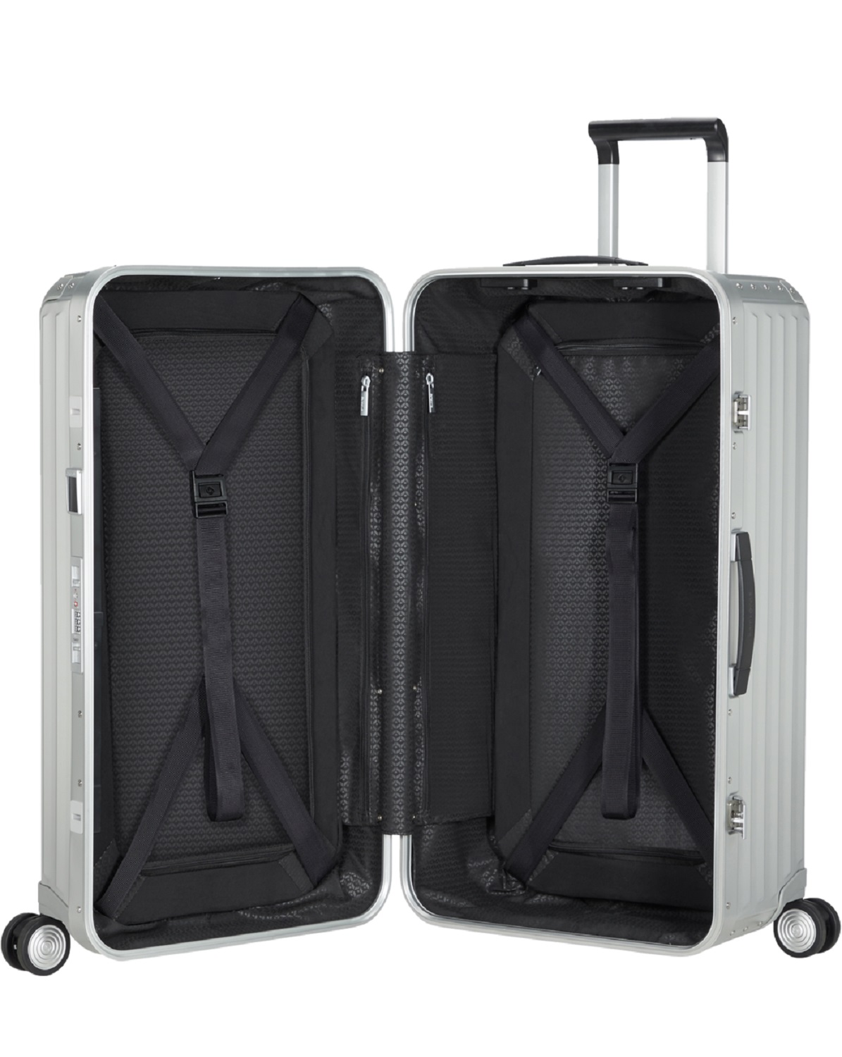Samsonite Lite-Box Alu Trunk 74cm mit 4 Rollen + GRATIS HOTELGUTSCHEIN Aluminium