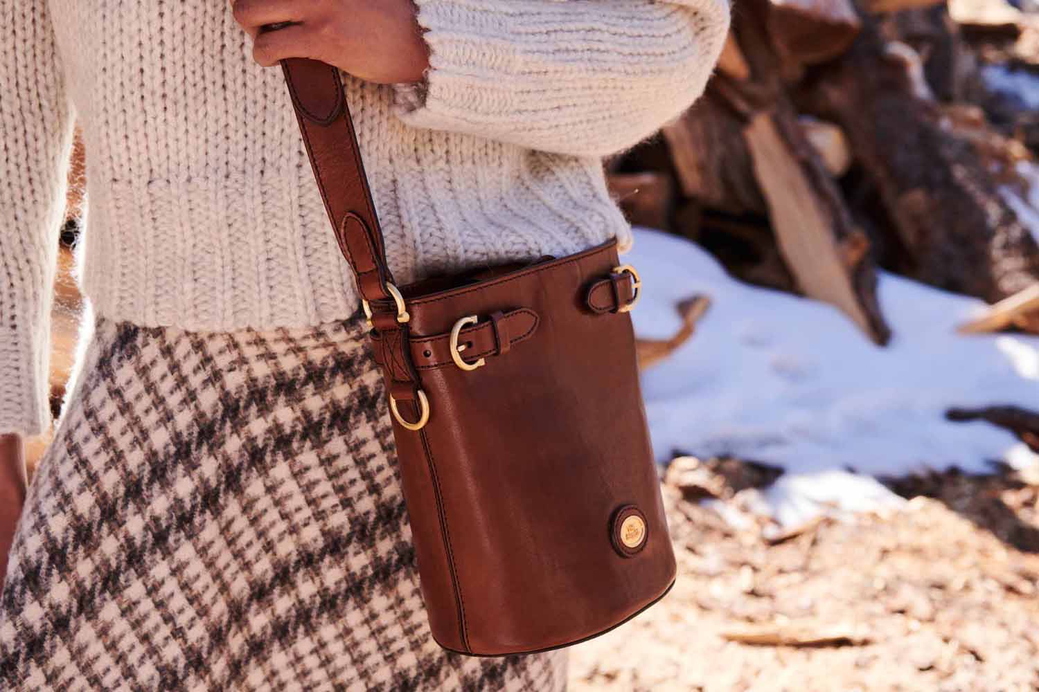 The Bridge Biba Beuteltasche Schwarz/Gold