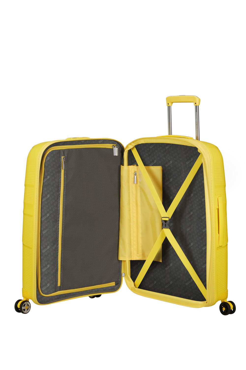 American Tourister StarVibe Trolley 67cm mit 4 Rollen, Erweiterbar + GRATIS HOTELGUTSCHEIN Electric Lemon American Tourister StarVibe Trolley 67cm mit 4 Rollen, Erweiterbar + GRATIS HOTELGUTSCHEIN Electric Lemon