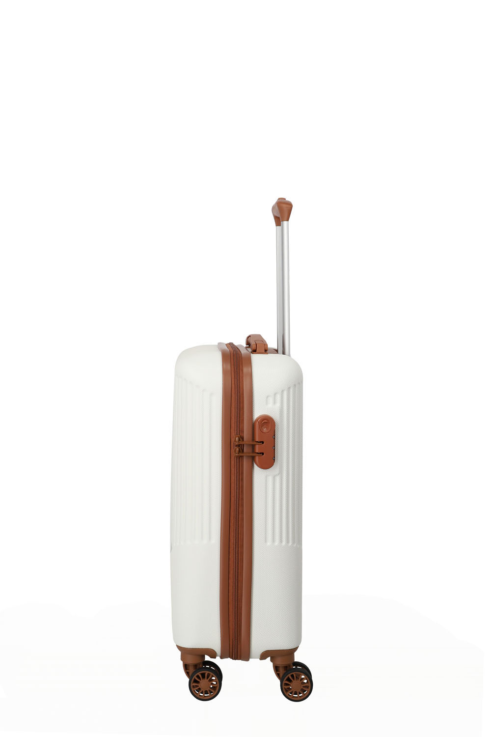 Travelite BALI Trolley S 4-Rollen Weiss/cognac